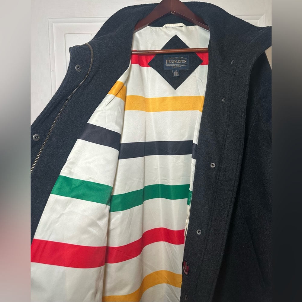 Pendleton Cascade Glacier Striped Lining Charcoal… - image 4